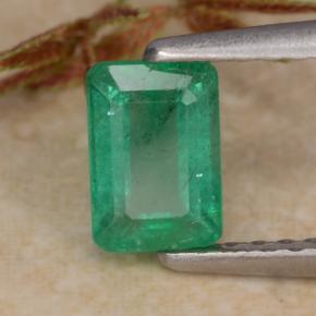 Esmeralda verde natural de 0,69 ct, corte esmeralda, SI-I1