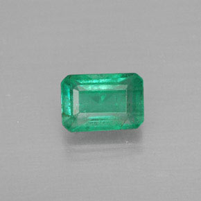 Esmeralda verde natural de 0,55 ct, corte esmeralda, SI-I1