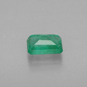 Esmeralda verde natural de 0,55 ct, corte esmeralda, SI-I1