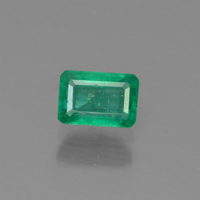 Esmeralda verde natural de 0,57 ct, corte esmeralda, SI-I1