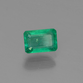 Esmeralda verde natural de 0,57 ct, corte esmeralda, SI-I1