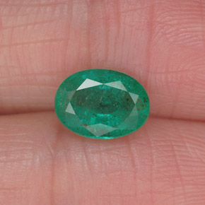 Esmeralda verde natural de 1,13 ct, corte óvalo, SI-I1