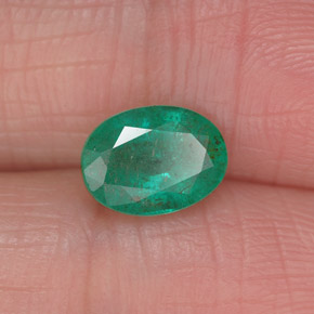 Esmeralda verde natural de 1,13 ct, corte óvalo, SI-I1