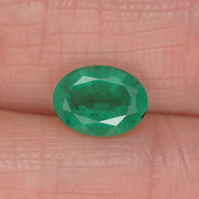 Esmeralda verde natural de 1,17 ct, corte óvalo, SI-I1