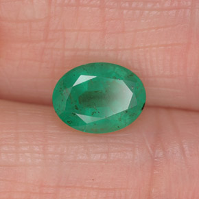 Esmeralda verde natural de 1,17 ct, corte óvalo, SI-I1