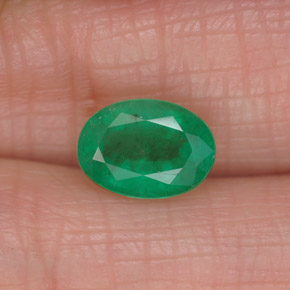 Esmeralda verde natural de 1,27 ct, corte óvalo, SI-I1