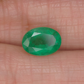 Esmeralda verde natural de 1,27 ct, corte óvalo, SI-I1