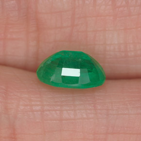 Esmeralda verde natural de 1,27 ct, corte óvalo, SI-I1