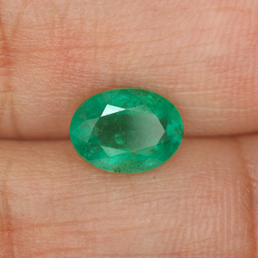 Esmeralda verde natural de 1,07 ct, corte óvalo, SI-I1