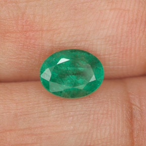 Esmeralda verde natural de 1,11 ct, corte óvalo, SI-I1