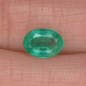 Esmeralda verde natural de 1,13 ct, corte óvalo, SI-I1