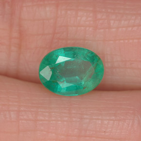 Esmeralda verde natural de 1,13 ct, corte óvalo, SI-I1