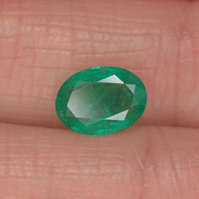 Esmeralda verde natural de 1,13 ct, corte óvalo, I1