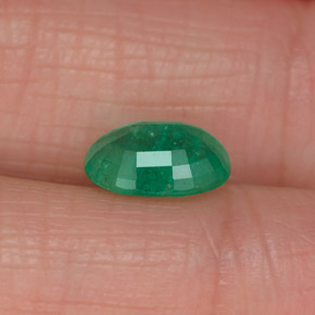 Esmeralda verde natural de 1,13 ct, corte óvalo, I1