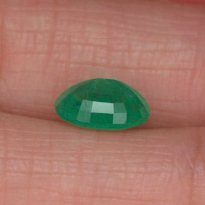 Esmeralda verde natural de 1,25 ct, corte óvalo, I1