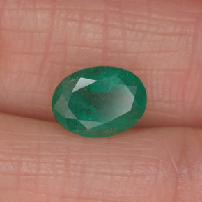 Esmeralda verde natural de 1,27 ct, corte óvalo, I1