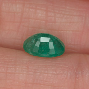 Esmeralda verde natural de 1,27 ct, corte óvalo, I1