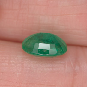 Esmeralda verde natural de 1,26 ct, corte óvalo, I1