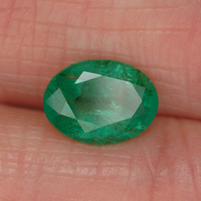 Esmeralda verde natural de 1,05 ct, corte óvalo, SI-I1