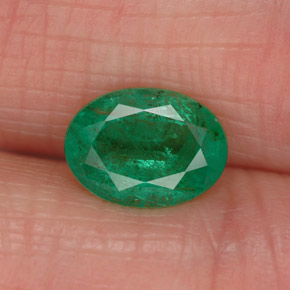Esmeralda verde natural de 1,05 ct, corte óvalo, SI-I1