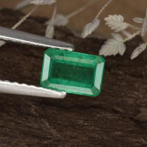 Esmeralda verde natural de 0,59 ct, corte esmeralda, SI-I1