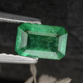 Esmeralda verde natural de 0,55 ct, corte esmeralda, SI-I1