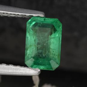 Esmeralda verde natural de 0,55 ct, corte esmeralda, SI-I1