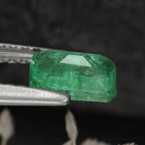 Esmeralda verde natural de 0,55 ct, corte esmeralda, SI-I1