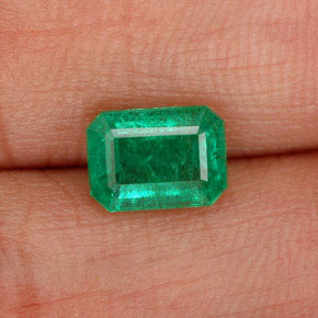 Esmeralda verde natural de 1,15 ct, corte esmeralda, I1