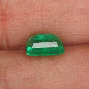 Esmeralda verde natural de 1,15 ct, corte esmeralda, I1