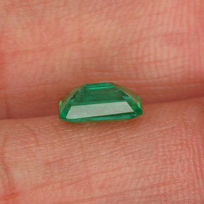 Esmeralda verde natural de 0,73 ct, corte esmeralda, SI-I1