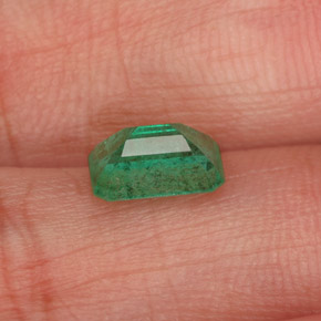 Esmeralda verde natural de 0,83 ct, corte esmeralda, SI-I1