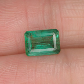 Esmeralda verde natural de 1,03 ct, corte esmeralda, I1