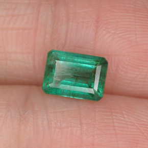 Esmeralda verde natural de 1,03 ct, corte esmeralda, I1