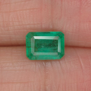 Esmeralda verde natural de 0,86 ct, corte esmeralda, I1