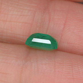 Esmeralda verde natural de 0,86 ct, corte esmeralda, I1