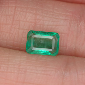 Esmeralda verde natural de 0,94 ct, corte esmeralda, I1