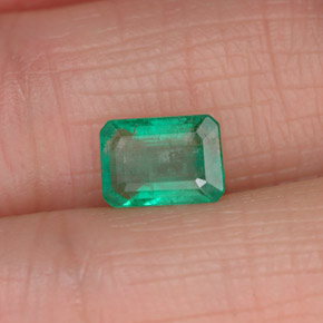 Esmeralda verde natural de 0,94 ct, corte esmeralda, I1