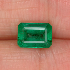Esmeralda verde natural de 1,00 ct, corte esmeralda, SI-I1