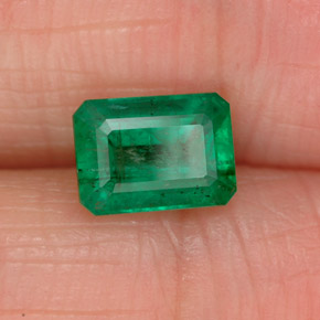 Esmeralda verde natural de 1,00 ct, corte esmeralda, SI-I1