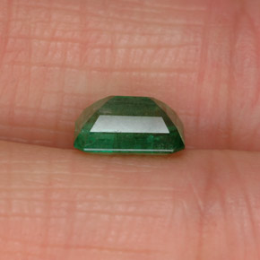 Esmeralda verde natural de 0,84 ct, corte esmeralda, SI-I1