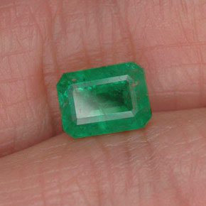 Esmeralda verde natural de 0,94 ct, corte esmeralda, SI-I1