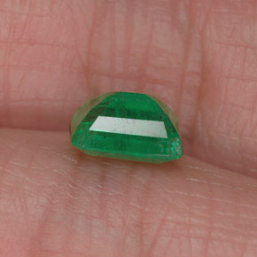 Esmeralda verde natural de 0,94 ct, corte esmeralda, SI-I1