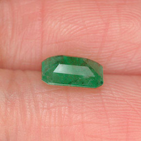 Esmeralda verde natural de 0,67 ct, corte esmeralda, SI-I1