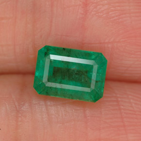 Esmeralda verde natural de 1,05 ct, corte esmeralda, SI-I1