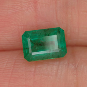 Esmeralda verde natural de 1,05 ct, corte esmeralda, SI-I1