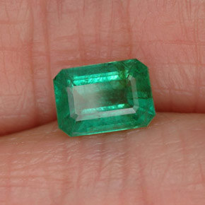 Esmeralda verde natural de 1,04 ct, corte esmeralda, SI-I1