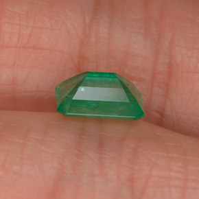 Esmeralda verde natural de 0,81 ct, corte esmeralda, SI-I1