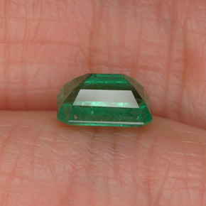 Esmeralda verde natural de 0,96 ct, corte esmeralda, SI-I1