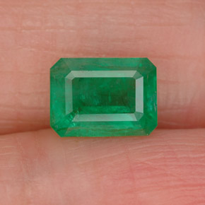 Esmeralda verde natural de 0,93 ct, corte esmeralda, SI-I1